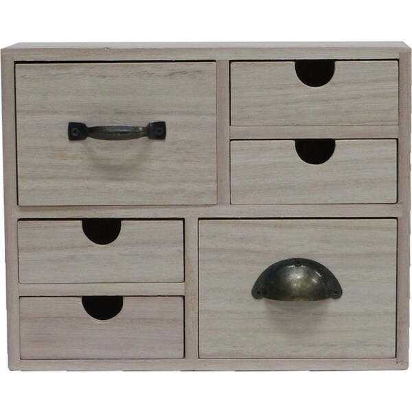 Boyle Craft Home Decor Desk Wooden Organiser Kids DIY w/6 Drawers 9.5x22x18cm