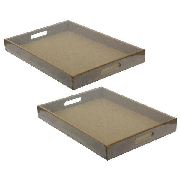 2PK Boyle Craftwood MDF Kids/Adult Craft Serving Tea Rectangular Tray 30x40cm