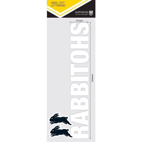 NRL Team Name Lettering Decal - South Sydney Rabbitohs - Car Sticker