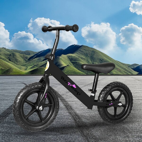 BoPeep Balance Bike Carbon Steel Lightweight- Black