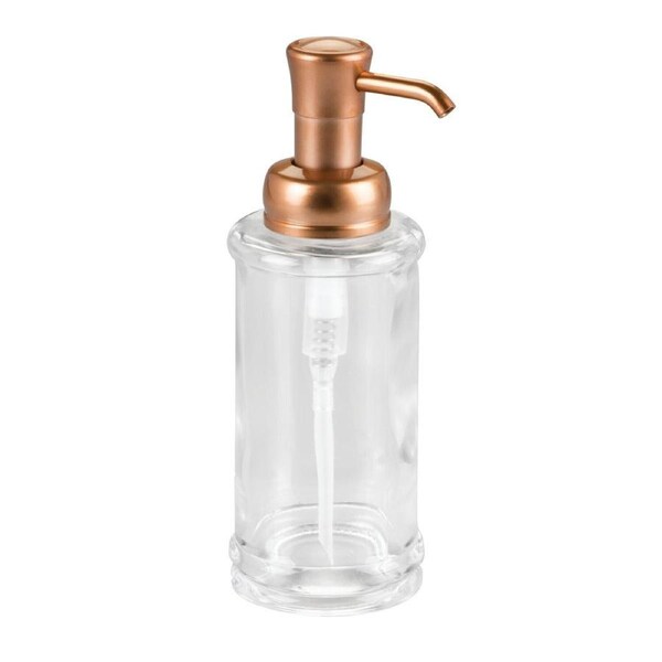 iDesign Hamilton Hand Liquid Soap Pump Dispenser Bathroom w/Head Copper 8.6x21cm