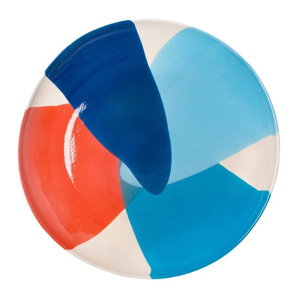 Da Terra Sugary Rio Ceramic Round Platter/Plate Serveware 4x36cm Multicolour
