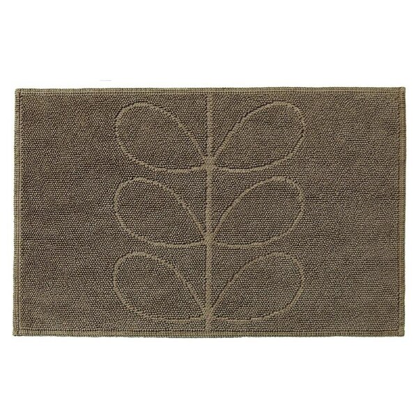 Orla Kiely 1500GSM Cotton Deep Piled Shower/Bathroom Bathmat Mushroom 80x50cm