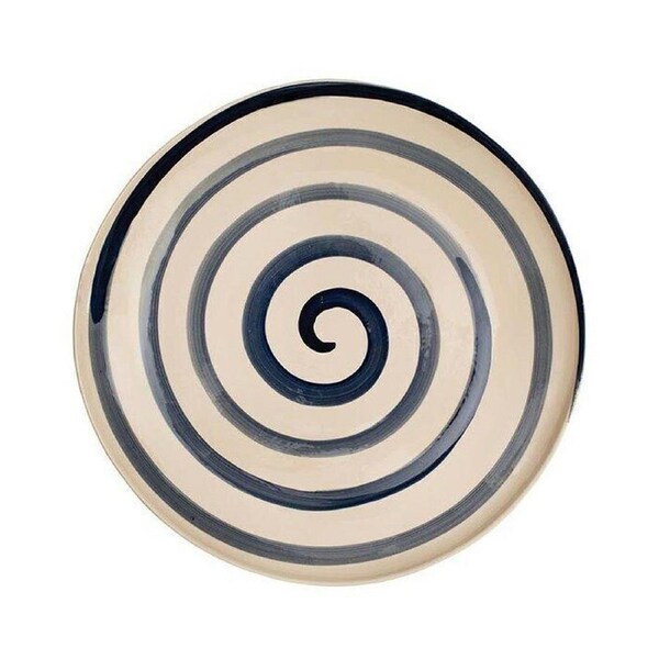 Da Terra New York Ceramic Geometric Dining Platter/Plate Serveware 36x4cm Cream