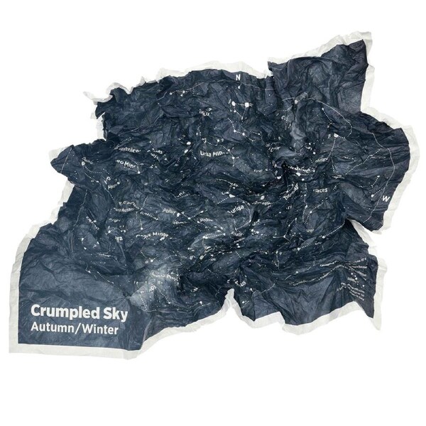 Palomar Crumpled Sky Map Autumn/Winter Home/Office Wall Decor 90x90x0.2cm