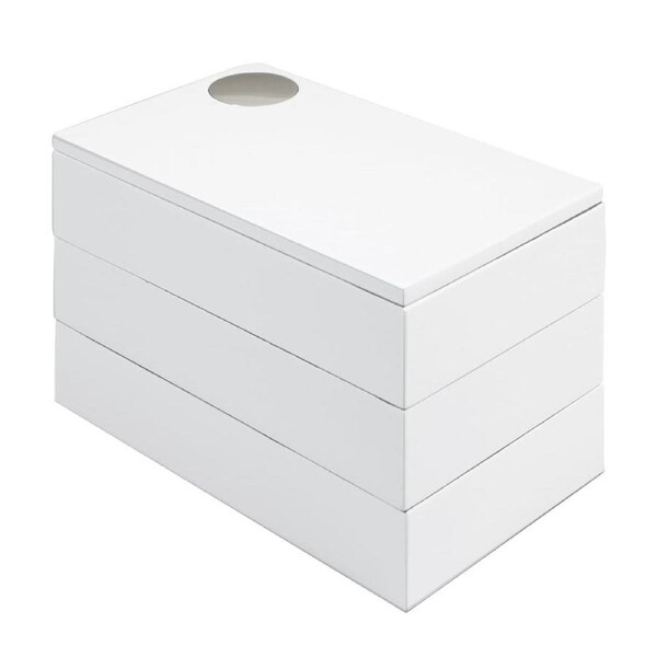 Umbra Spindle Jewelry Organiser Ring/Earring/Watch Storage Box White 19x12x13cm