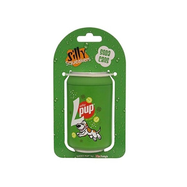 Tuffy Silly Squeaker Soda Can Lucky Pup Interactive Play Pet Dog Toy