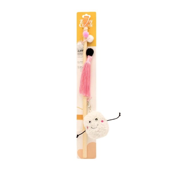 ZippyClaws Zippystick Marshmallow Interactive Play Sturdy Pet Cat Toy