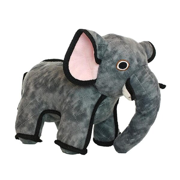 Tuffy Zoo Animal Series Jr Elephant Interactive Play Dog Squeaker Toy
