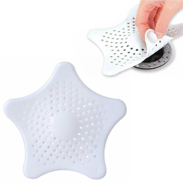 Bathroom Drain Hair Catcher Stopper Sink Strainer Filter Shower Covers White