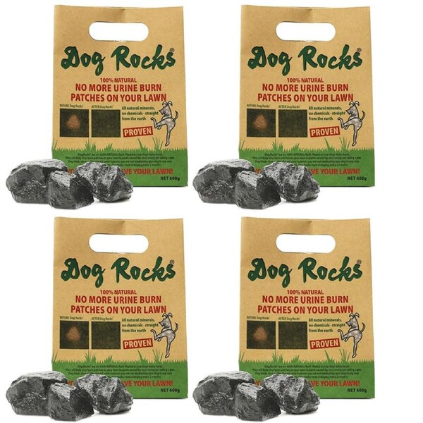 4 x Dog Rocks Puppy Urine Cleaner Filter Lawn Fertilizer 600g (2.4kg Total)