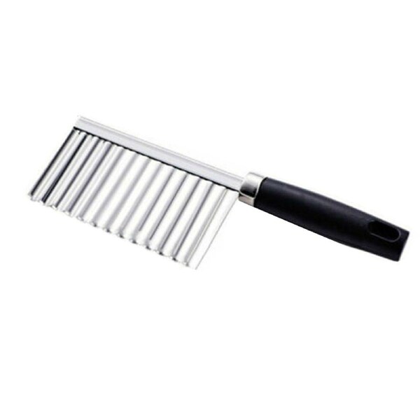 Potato Crinkle Cutter Dough Wavy Slicer Steel Kitchen Vegetable Chip Blade