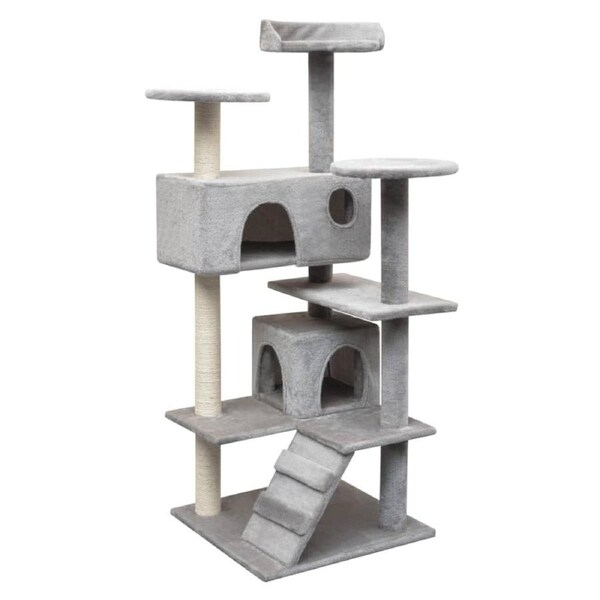 Purr Pad 125cm Cat Tower Scratching Tree Sisal Scratcher Post Plush House Condo