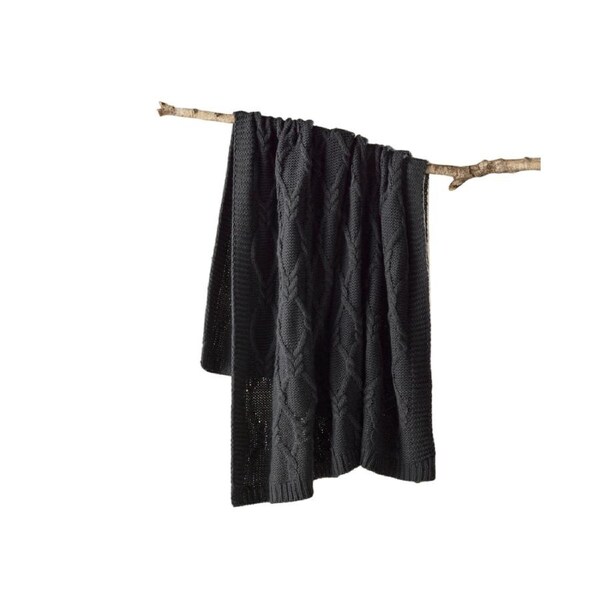 Bianca Bedding Johnson Charcoal Throw Rug