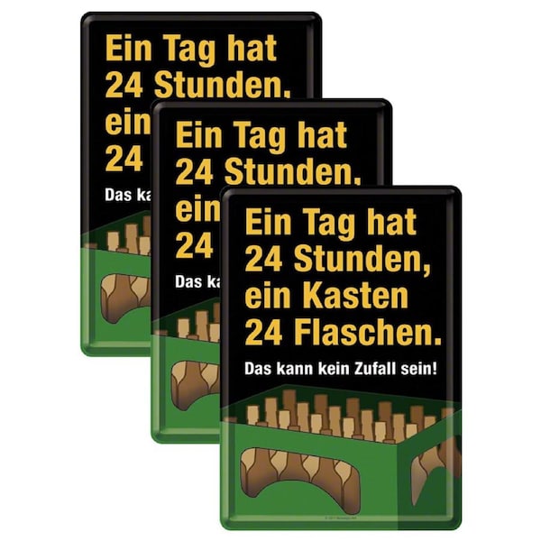 3PK Nostalgic Art Metal/Paper Mailing Postcard 24 Stunden w/Envelope 10x14cm