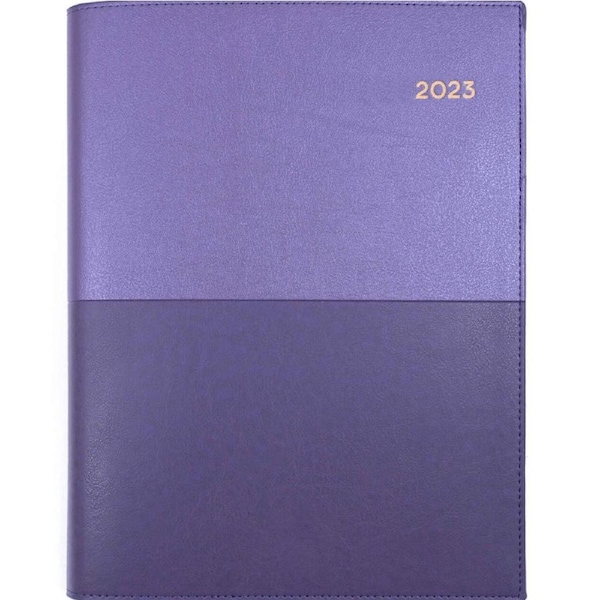 Collins Vanessa A4 Week To View 2023 Diary Purple Calendar Year Planner