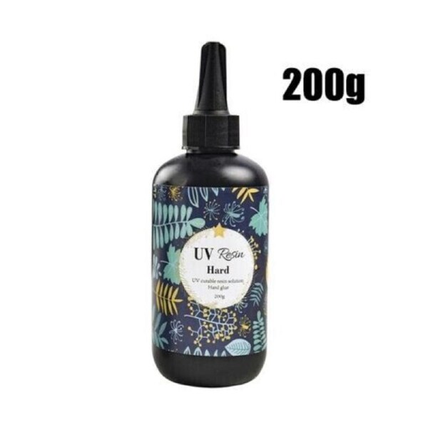 Hard UV Resin Glue Clear Crystal DIY Handmade Epoxy Crafts Casting Jewelry- 200g