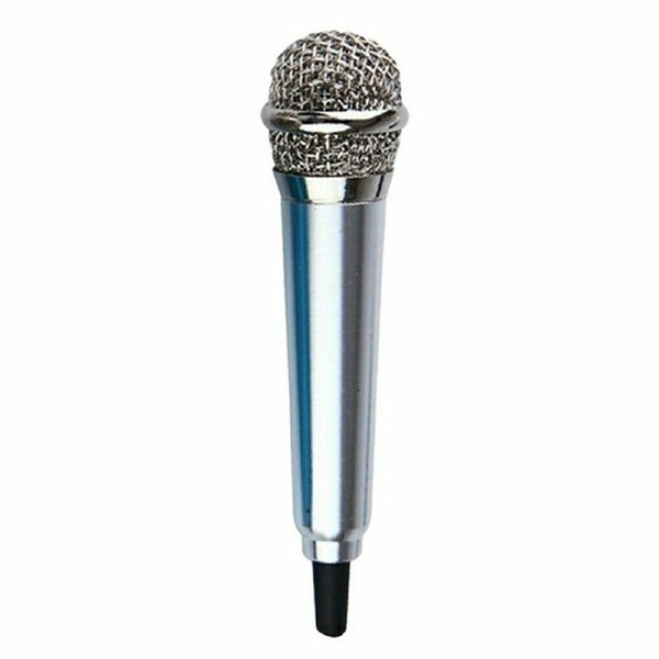 Mini Microphone Portable Vocal Instrument Mic for Mobile Phone Laptop -Silver