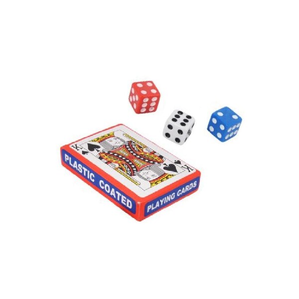 Playing Cards Plastic Decks + 3 Dices Card Games Deck Poker