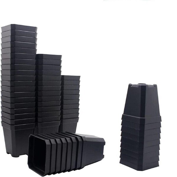 100x Plastic Plant Flower Pots Nursery Seedlings Garden Plant Pot Container