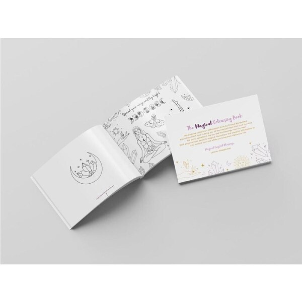 1X Magical Colouring & Affirmation Book Mindfulness Adult Kids 44 Page