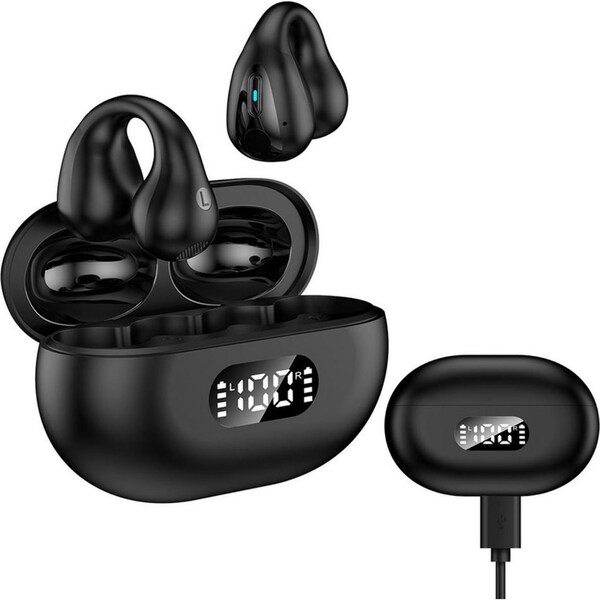 Bone Conduction Earphone Bluetooth Ear Clip Wireless Headphones Sports Headsets