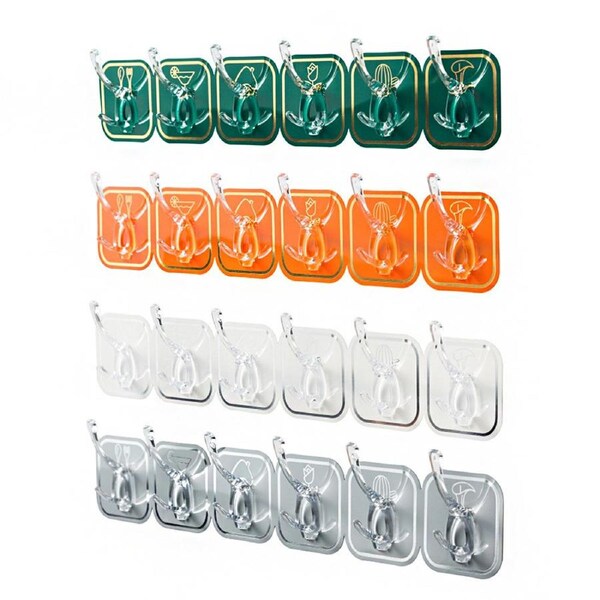 4Pcs Luxury Hook Kitchen Hook Adhesive Hook Multifunctional Hook