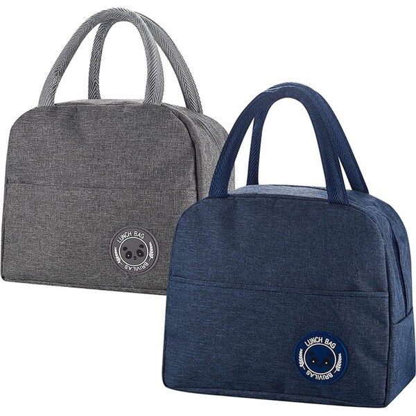 2Pcs Insulated Lunch Bags Lunch Tote Bags Cooler Bags Thermal Bento Bags