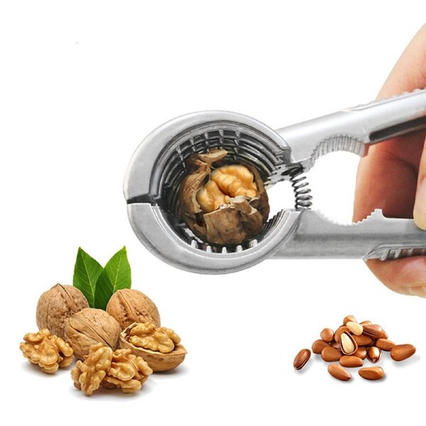 2Pcs Alloy Clamp Plier Cracker Nutcracker Almond Kitchen Nut Sheller Clip Tools