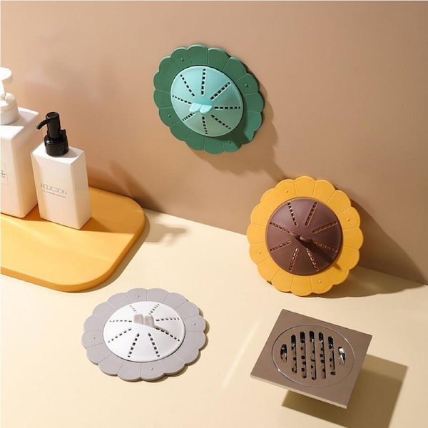 4 Pack rotary floor drain kitchen sewer anti-odor insect-proof covers