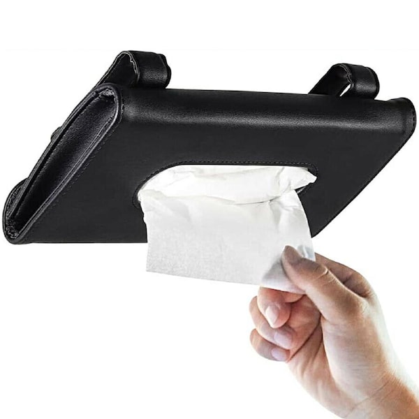 Car Tissue Holder Box Cover Towel For Sun Visor Napkin Backseat Case Srotage