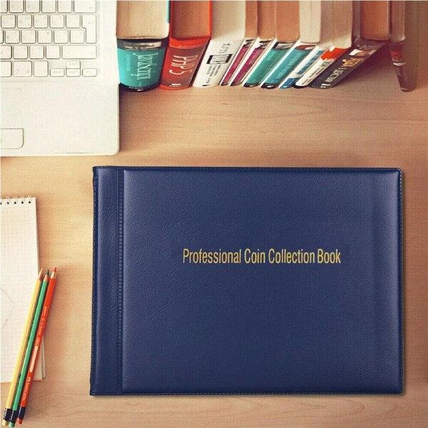 240 Slots Coins Collection Album Storage Book Case Folder Holder Money Collection