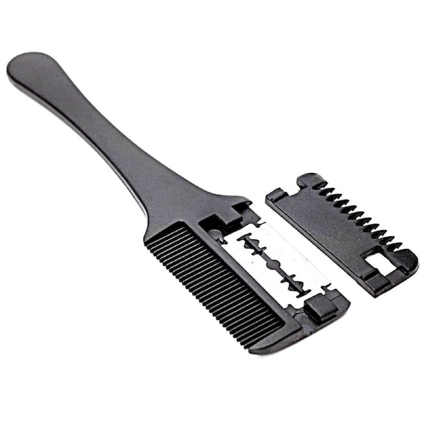 Professional Hairdressers Razor Comb DIY Hair Cutting Thinning Trimmer