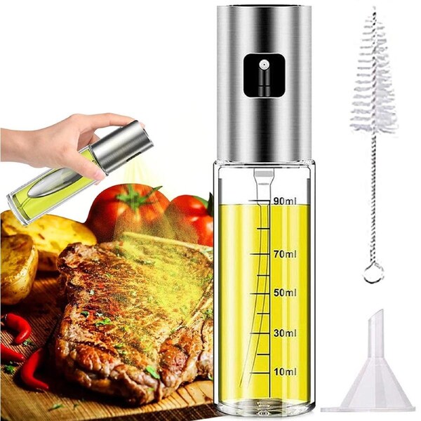 Oil Sprayer Olive Bottle for Cooking Dispenser Food-Grade Glass Bottles