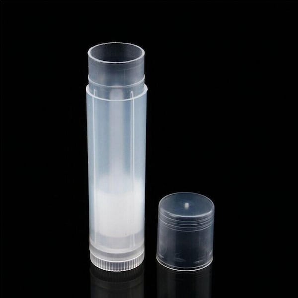 30x Clear Lip Balm Tubes Caps Transparent Empty Lipstick Container Clear 5g