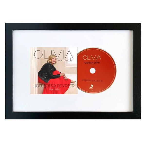 Olivia Newton John Hopelessly Devoted - The Hits CD Framed Album Art