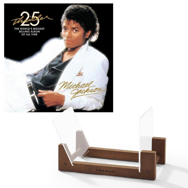 Michael Jackson Thriller Vinyl Album & Crosley Record Storage Display Stand