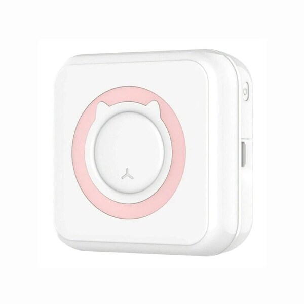 Mini Thermal Printer and Roll Paper - Pink