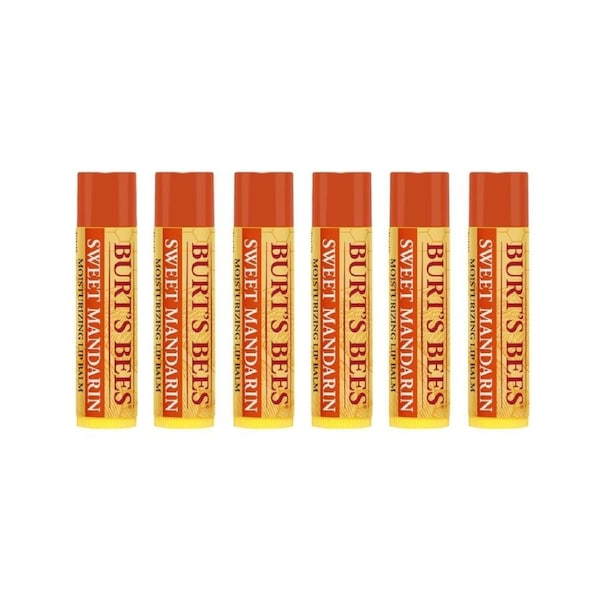 6 x Burt's Bees Sweet Mandarin Lip Balm 4.25g