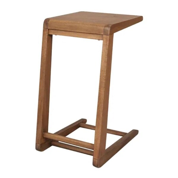 Dario Mid Century Bedside Side Coffee Lounge C Shaped Table 45x35x64cm