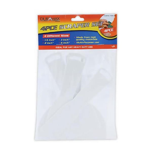 4Pcs Scraper Set Putty Knife with Ergonomic Handle Plastic Disposable Scrapers