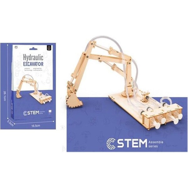 DIY Hydraulic Excavator Craft Kit Kids Science Toy School Building Project