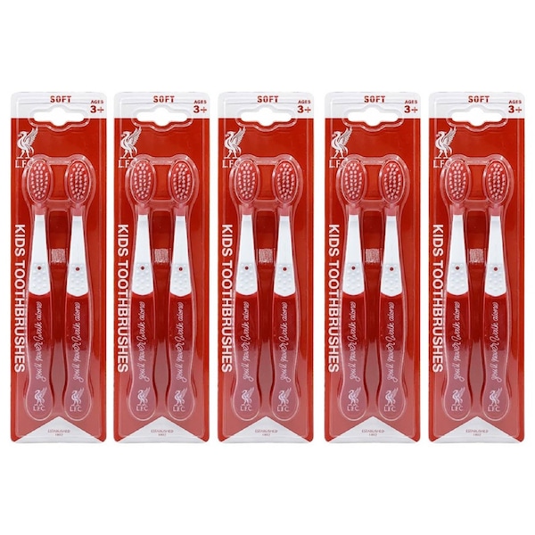 10pc EPL Liverpool F.C. Soft Bristle Toothbrush Dental Teeth Oral Care Kids 3+