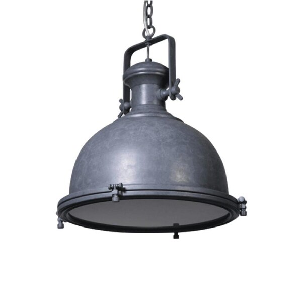 Gandara Classic Pendant Light Lamp industrial Bell Shape Chain Cord 120cm - Cement.