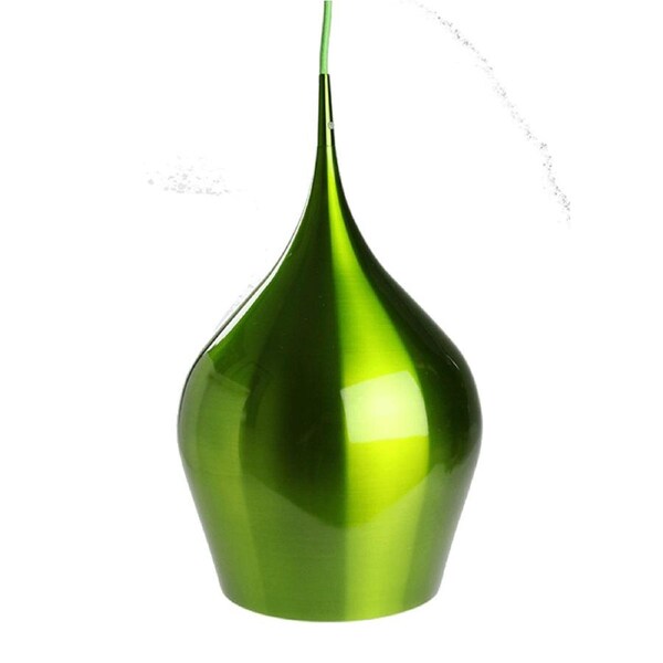 Elias Modern Classic Metal Wine Glass Pendant Light Lamp High Gloss Shiny Finish- Green.