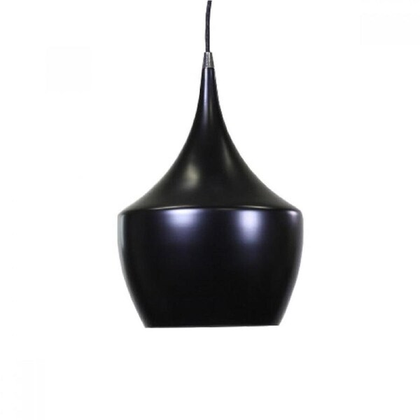 Eva Elegant Metal Wine Glass Pendant Light Lamp - Matte Black.