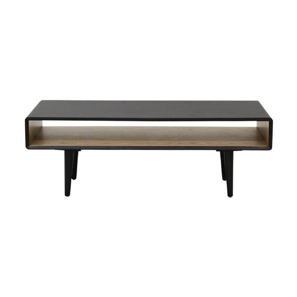 6IXTY Twin Rectangular Wooden Coffee Table 110cm - Black