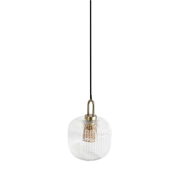 Sunny Modern Clear Glass Medium Hanging Pendant Light Lamp - Clear.