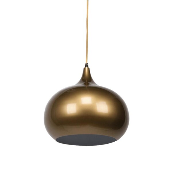 Mini Kirby Inverted Bowl Metal Pendant Light Lamp - Pearl Gold.
