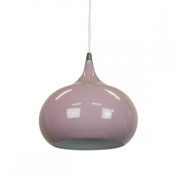 Mini Kirby Inverted Bowl Metal Pendant Light Lamp - Pastel Violet.